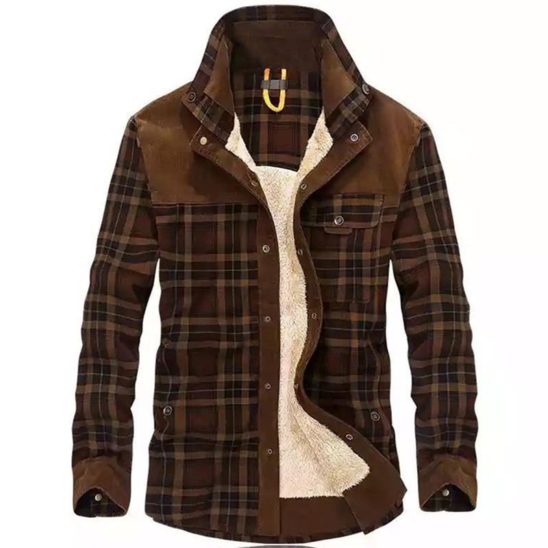 Flannel Shirt Lined - Męska koszula-kurtka w stylu vintage z