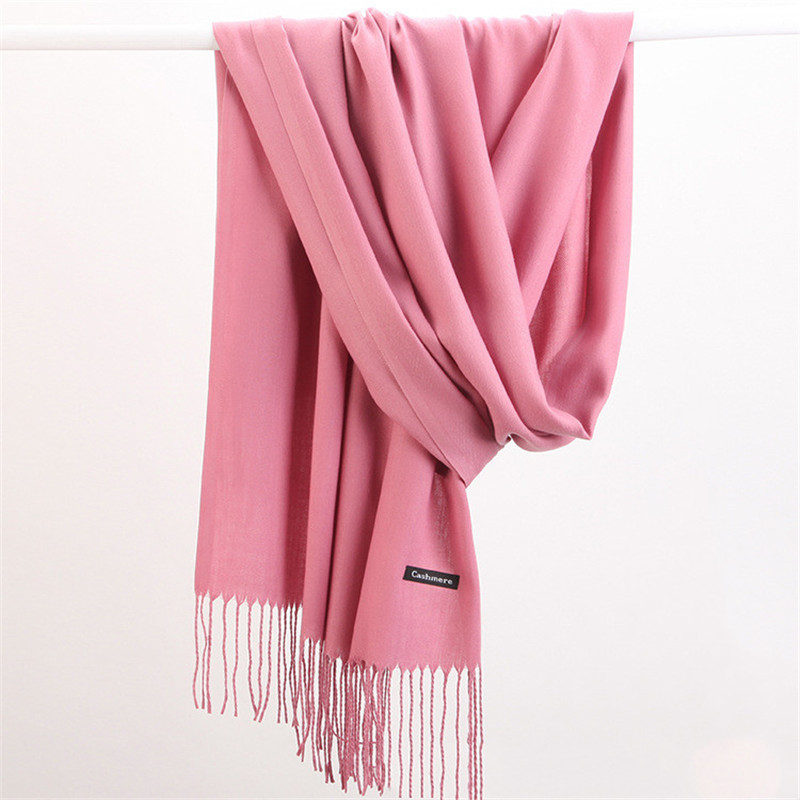 Cashmere Pashmina Wrap - Moda Solid Color 2023 Szalik damski