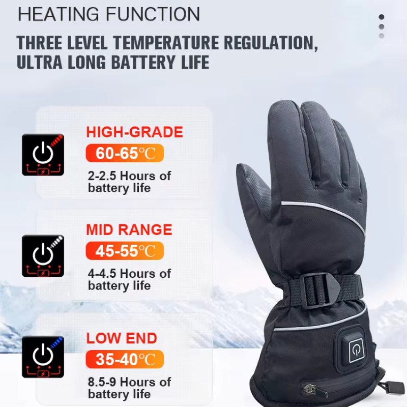 Touch Screen Gloves - Ogrzewane rękawice motocyklowe, narciarskie, snowboardowe z