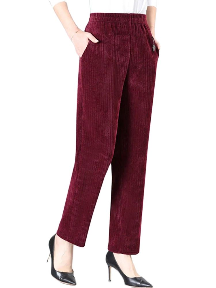 Corduroy Pant Warm - Oversize XL-8XL spodnie sztruksowe kobiety w