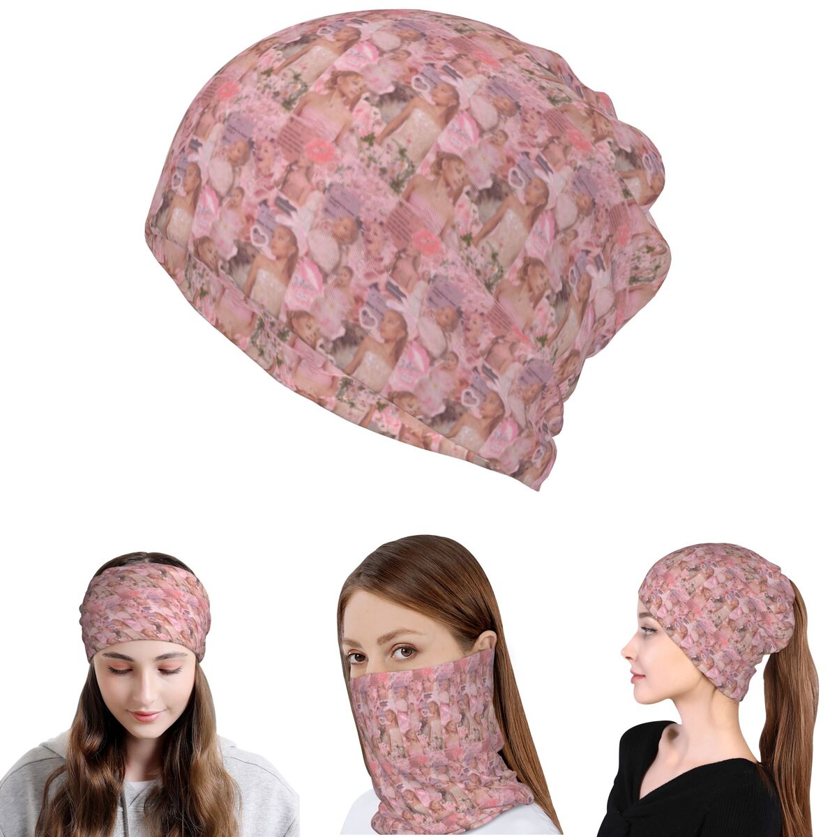 Knit Beanie Hat Warm - Ariana Grande Piosenkarka Bandana Ochraniacz na