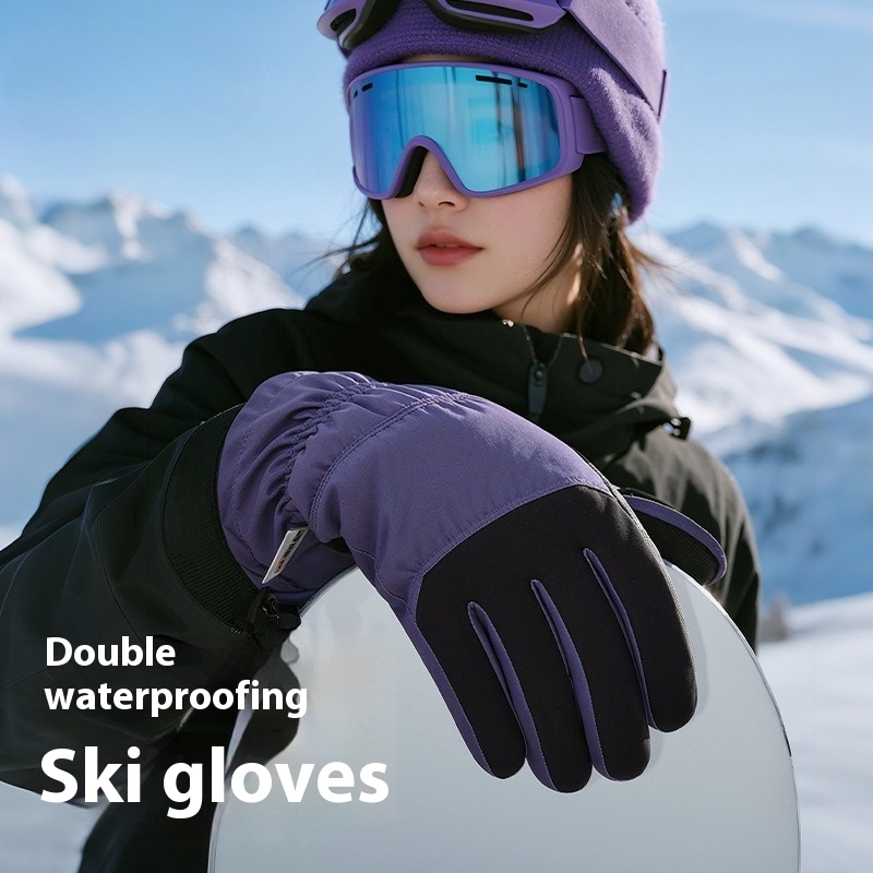 Snow Glove Insulated - Nowe Zimowe Termiczne Rękawice Narciarskie Rowerowe