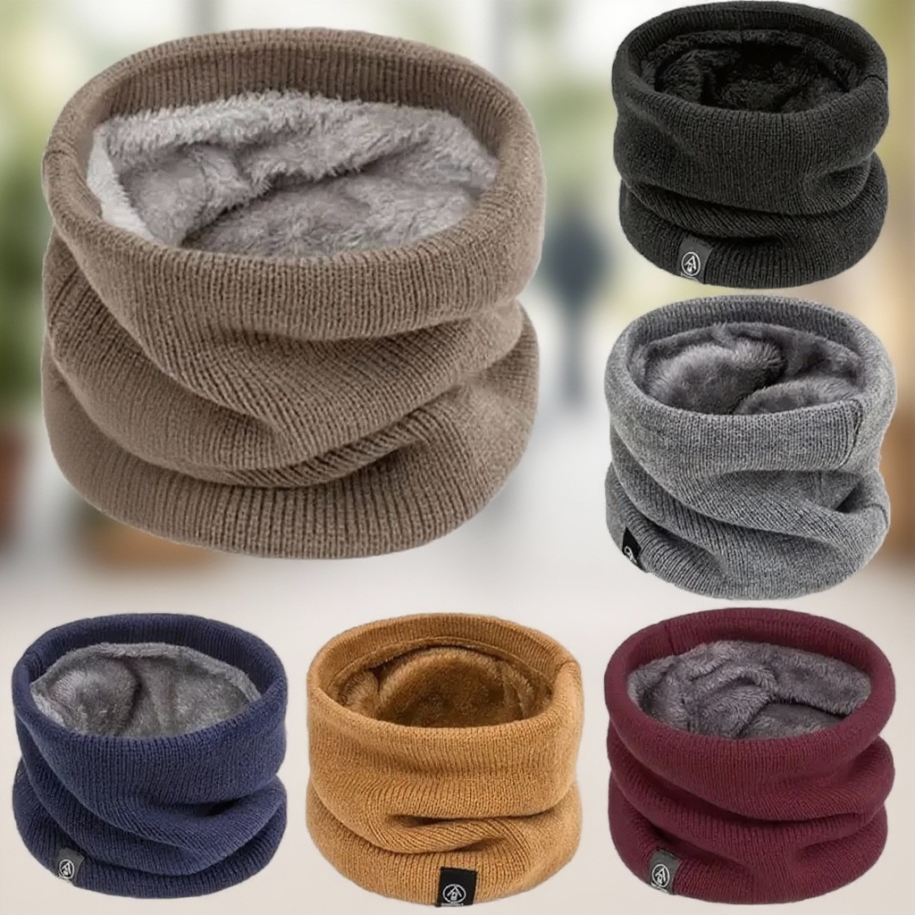 Neck Gaiter Fleece - Ciepły, dzianinowy szalik, gruby, pluszowy, wiatroodporny,