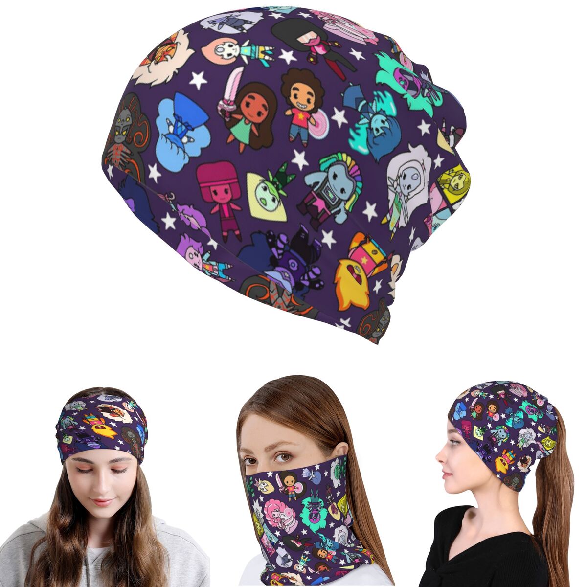 Knit Beanie Hat Warm - Kryształowe Kamienie Steven Universe Bandana Ochraniacz