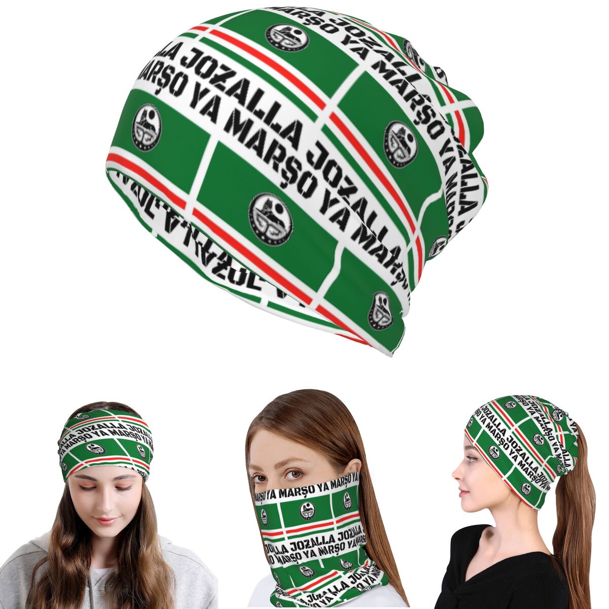 Knit Beanie Hat Warm - Bandana z flagą Iczkerii Marso Ya