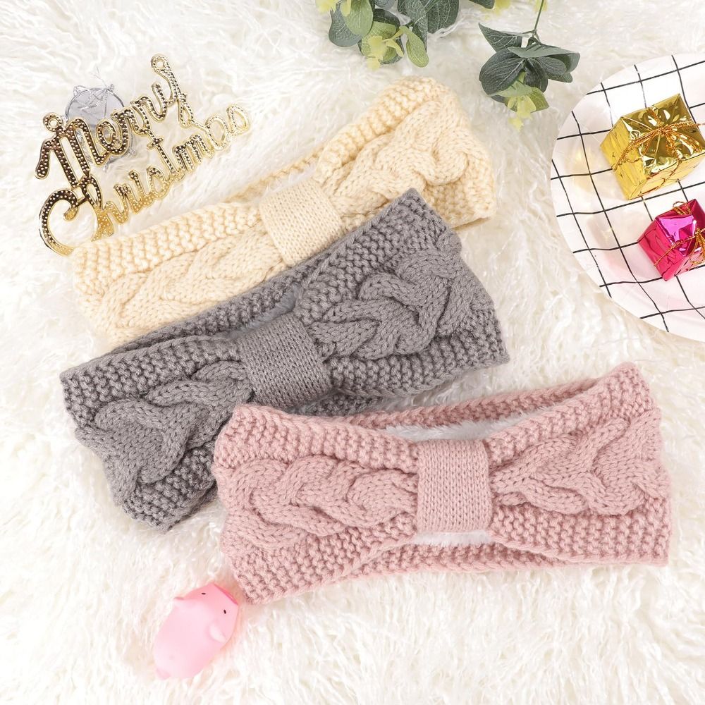 Winter Headband Fleece - Zimowe dziergane opaski damskie, grube, ocieplane