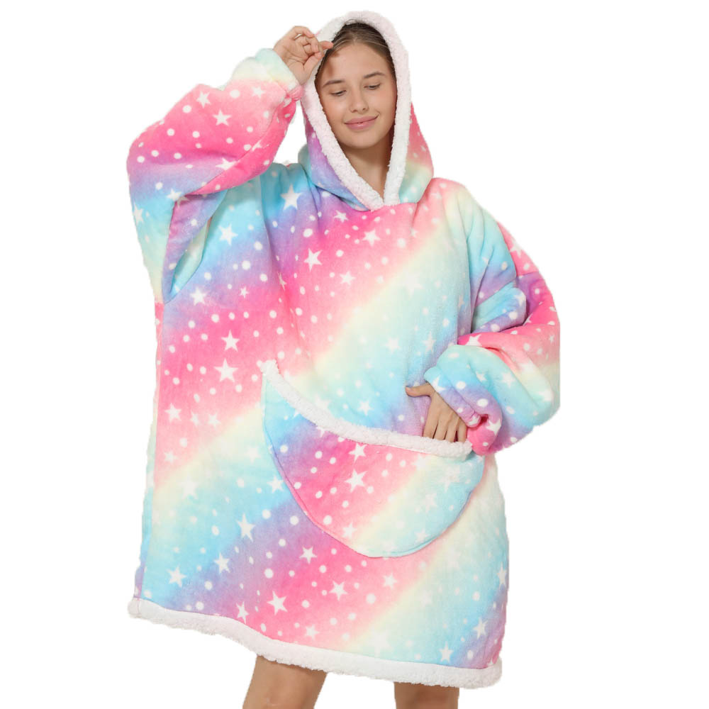 Leniwa bluza z kapturem koc Ov – Sherpa Hoodie Fleece recenzja i cena