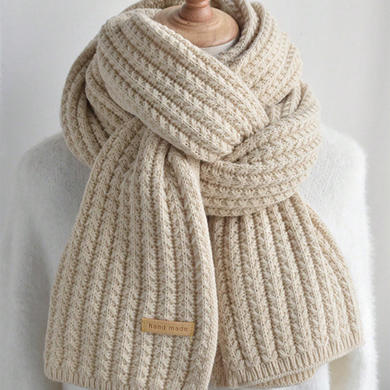 Gruby szal z dzianiny kabelowe – Wool Scarf Men recenzja i cena