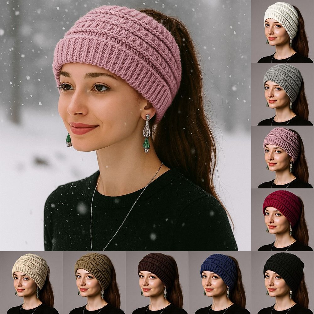 Ciepła, jednolita czapka beani – Knit Beanie Hat Warm recenzja i cena