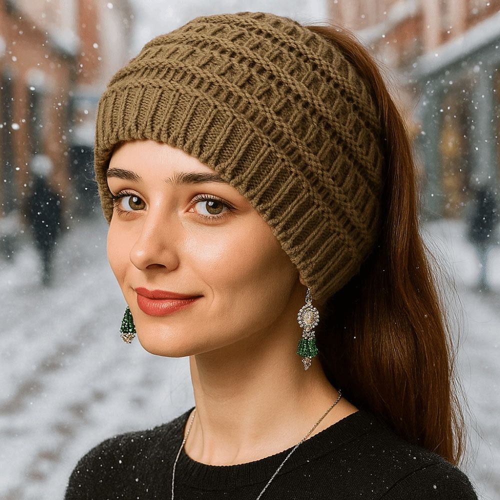 Ciepła, jednolita czapka beani – Knit Beanie Hat Warm recenzja i cena