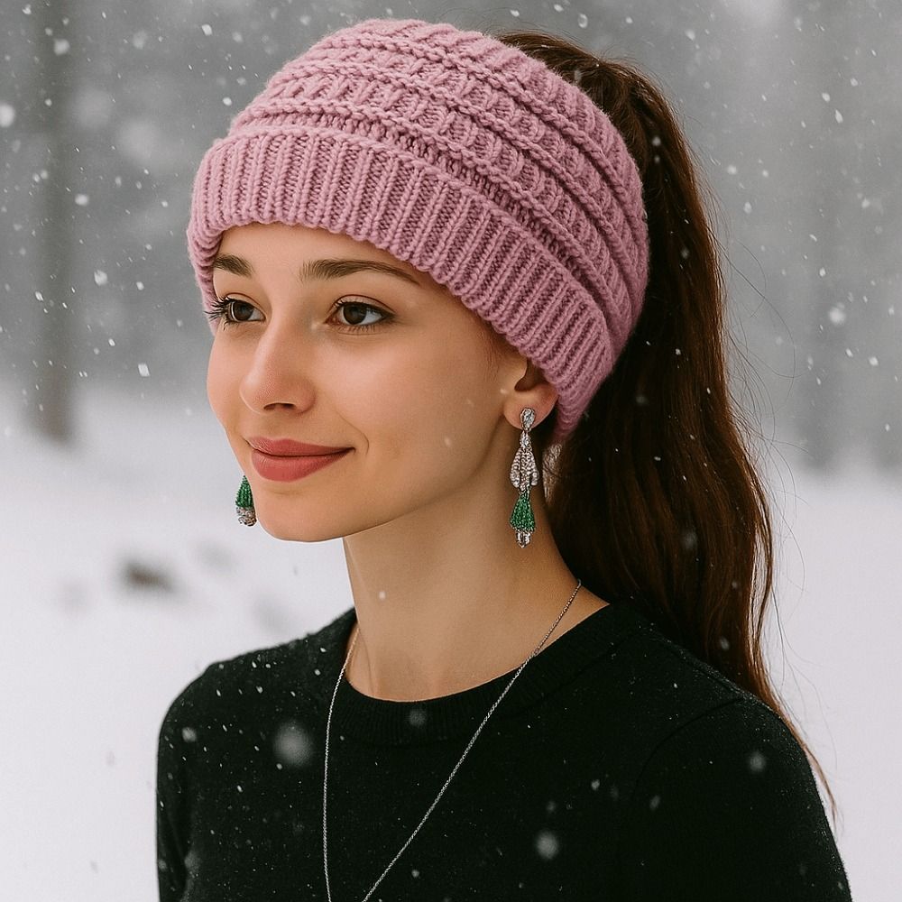 Ciepła, jednolita czapka beani – Knit Beanie Hat Warm recenzja i cena