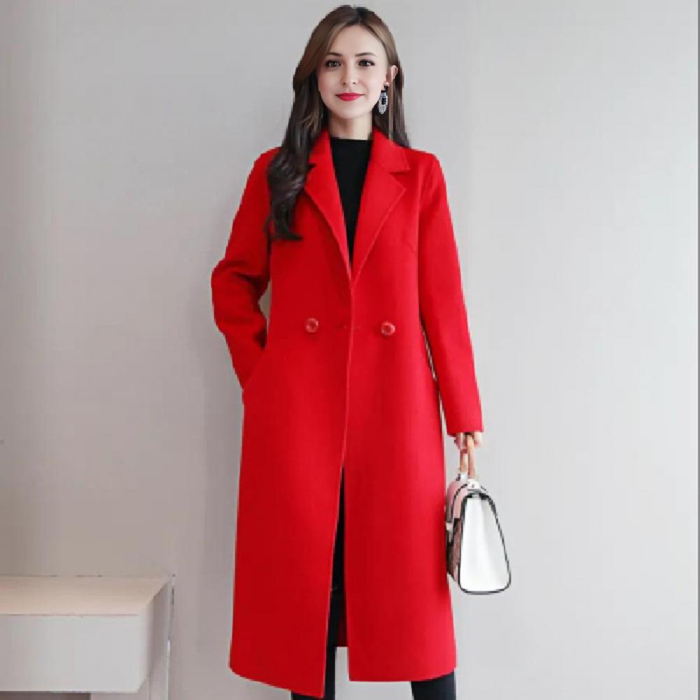 Damski płaszcz wełniany, damsk – Wool Coat Peacoat recenzja i cena