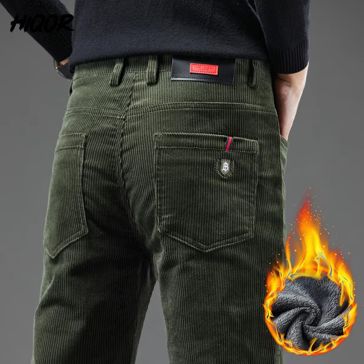 Męskie zimowe spodnie sztrukso – Corduroy Pant Warm recenzja i cena