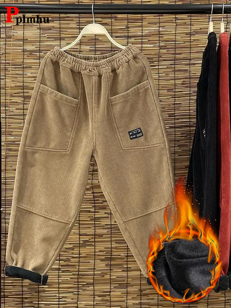 Casualowe Plus aksamitne damsk – Corduroy Pant Warm recenzja i cena