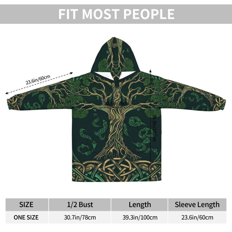 Bluza z kapturem z motywem drz – Sherpa Hoodie Fleece recenzja i cena