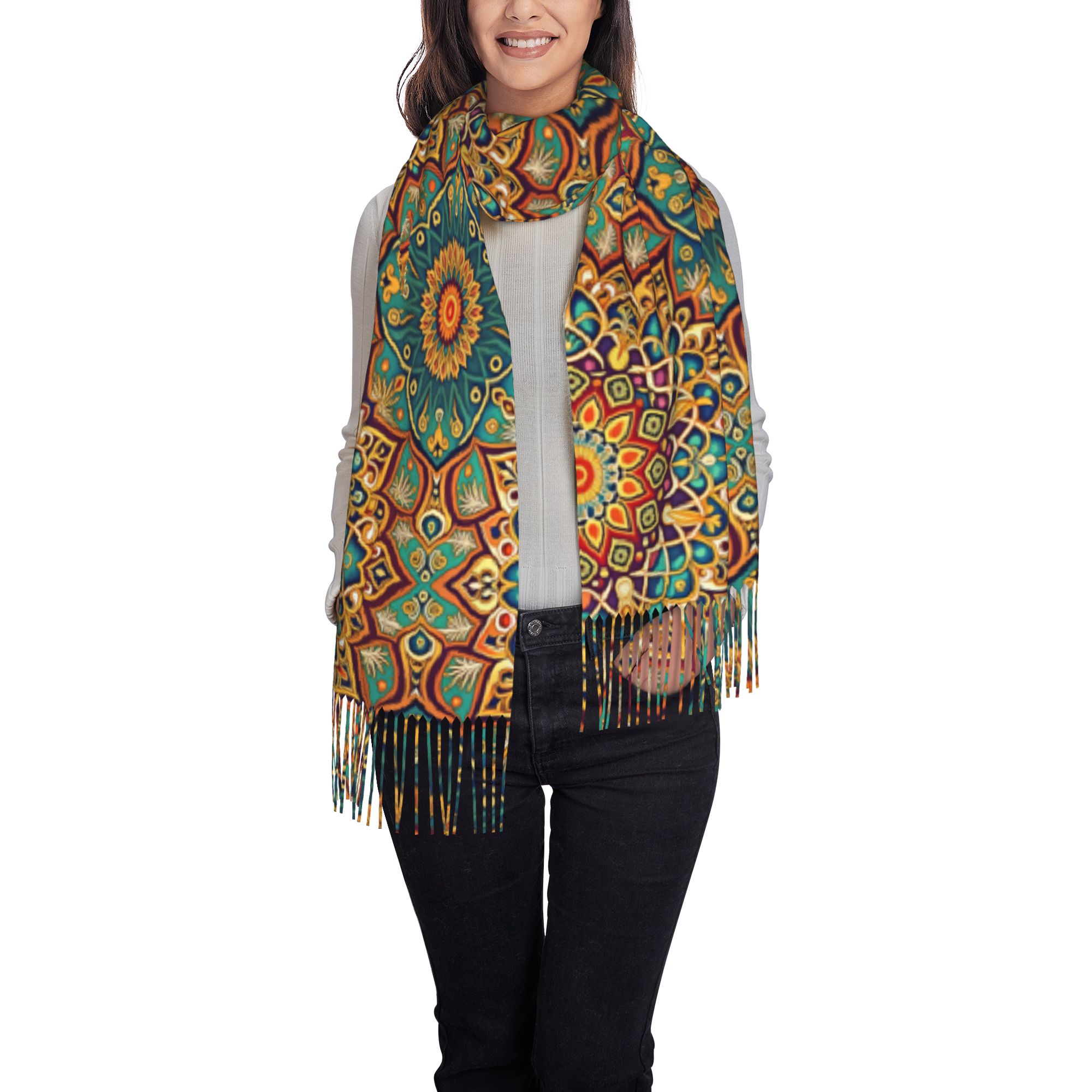 Damskie Duże, Kolorowe, Wielob – Shawl Wrap Winter recenzja i cena