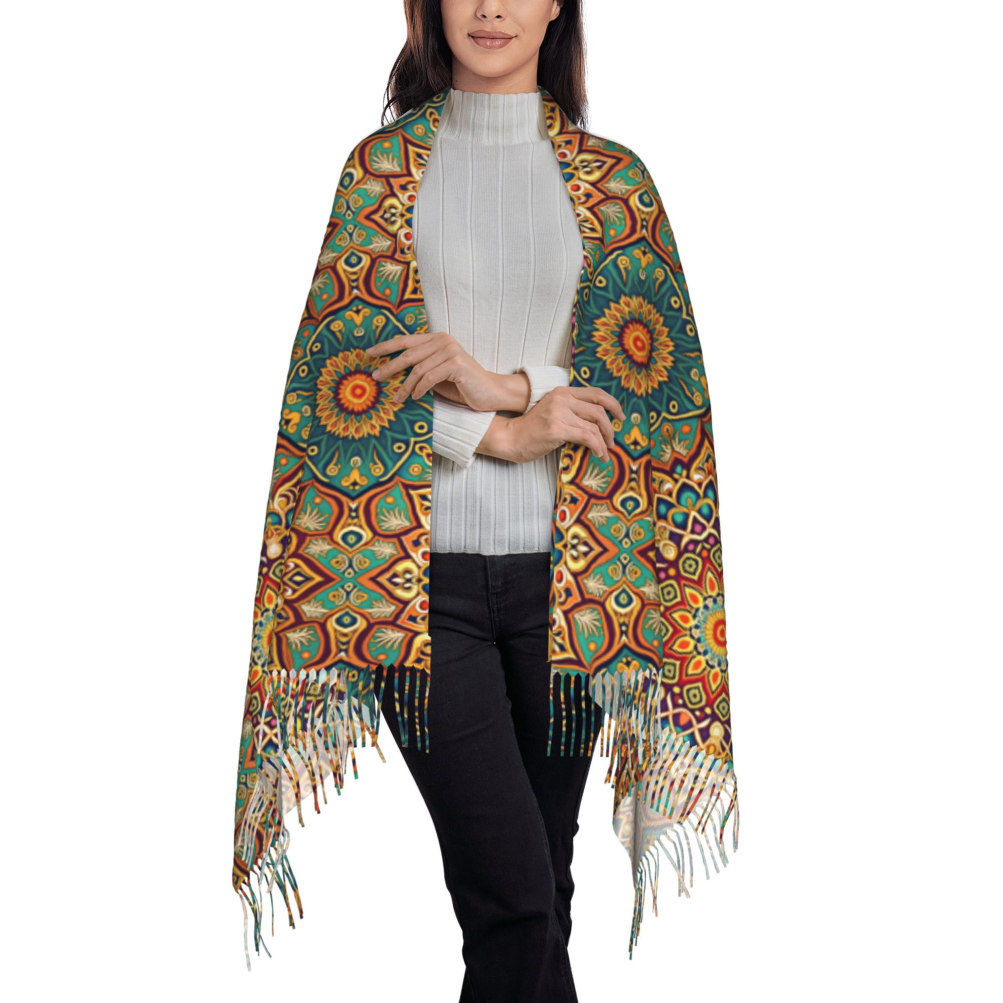 Damskie Duże, Kolorowe, Wielob – Shawl Wrap Winter recenzja i cena