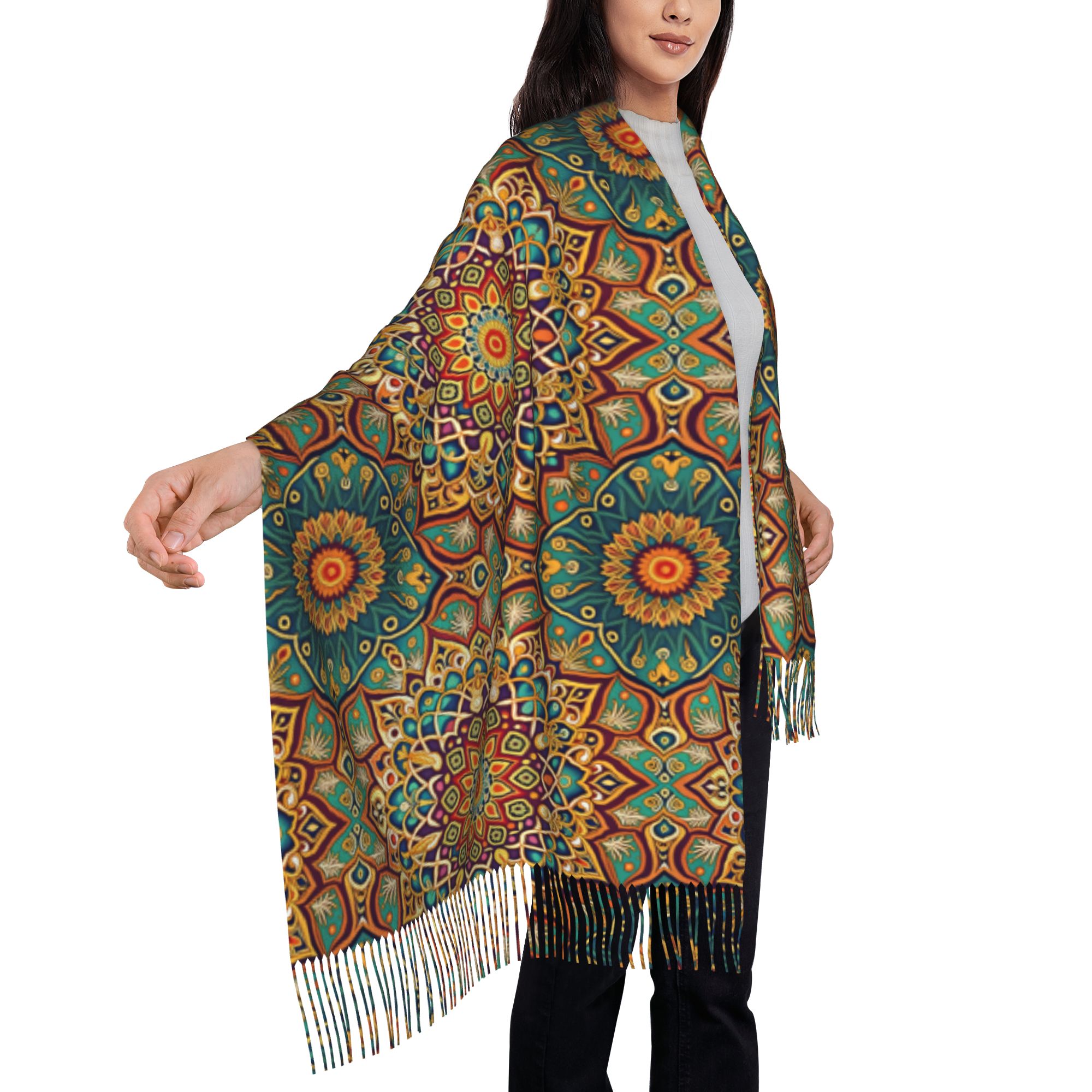 Damskie Duże, Kolorowe, Wielob – Shawl Wrap Winter recenzja i cena