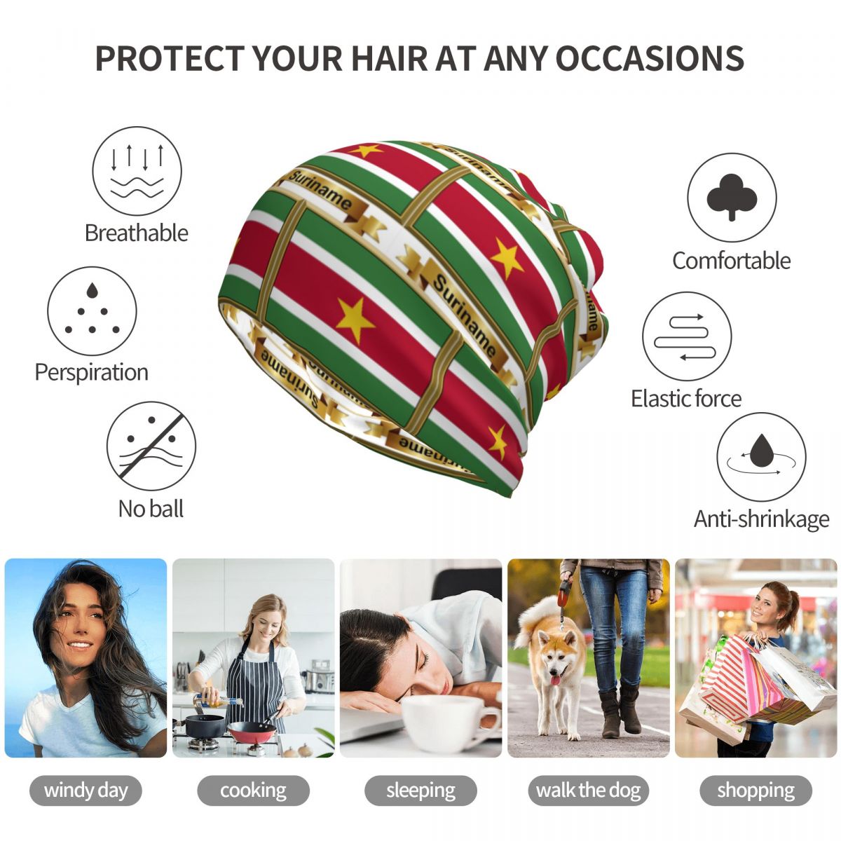 Produkty z flagą Surinamu (N)  – Knit Beanie Hat Warm recenzja i cena