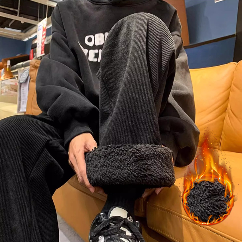 Grube męskie spodnie z polaru  – Corduroy Pant Warm recenzja i cena