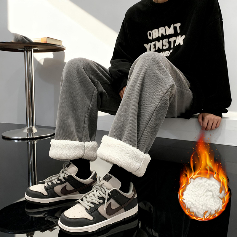 Grube męskie spodnie z polaru  – Corduroy Pant Warm recenzja i cena
