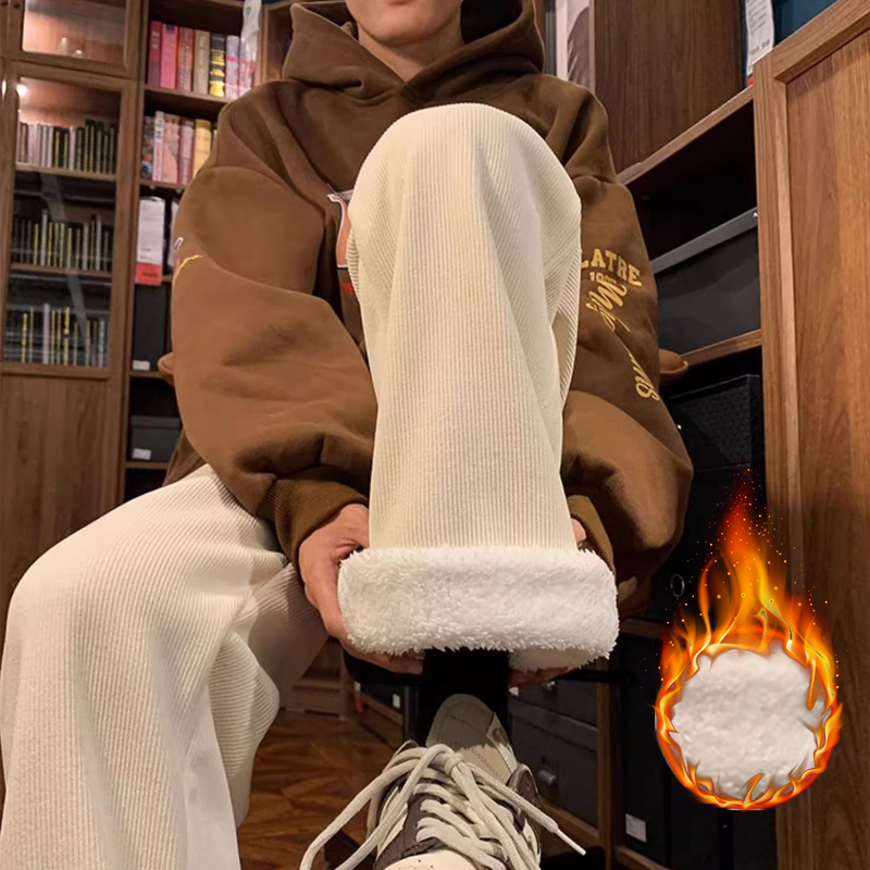 Grube męskie spodnie z polaru  – Corduroy Pant Warm recenzja i cena