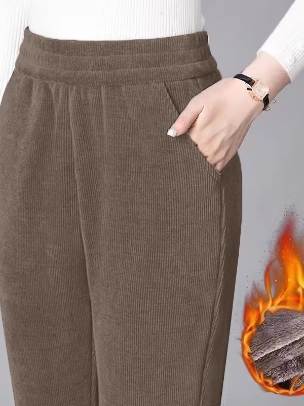 Grube spodnie proste damskie s – Corduroy Pant Warm recenzja i cena