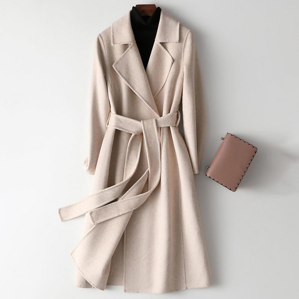 Damski płaszcz wełniany, długi – Wool Coat Peacoat recenzja i cena