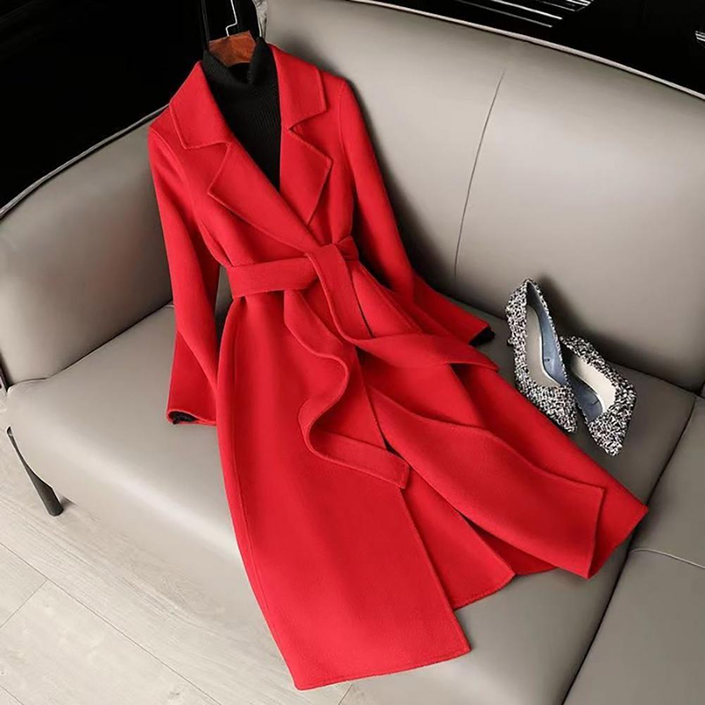 Damski płaszcz wełniany, długi – Wool Coat Peacoat recenzja i cena