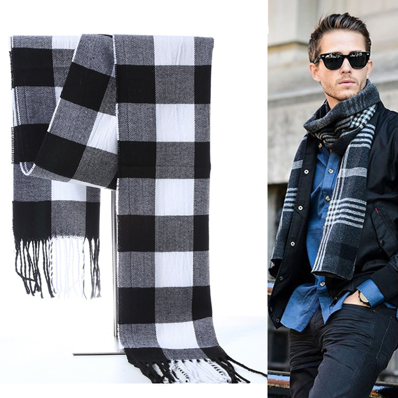 Zimowy szalik męski w kratę sz – Wool Scarf Men recenzja i cena