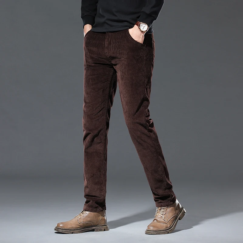 Zimowe nowe męskie sztruksowe  – Corduroy Pant Warm recenzja i cena