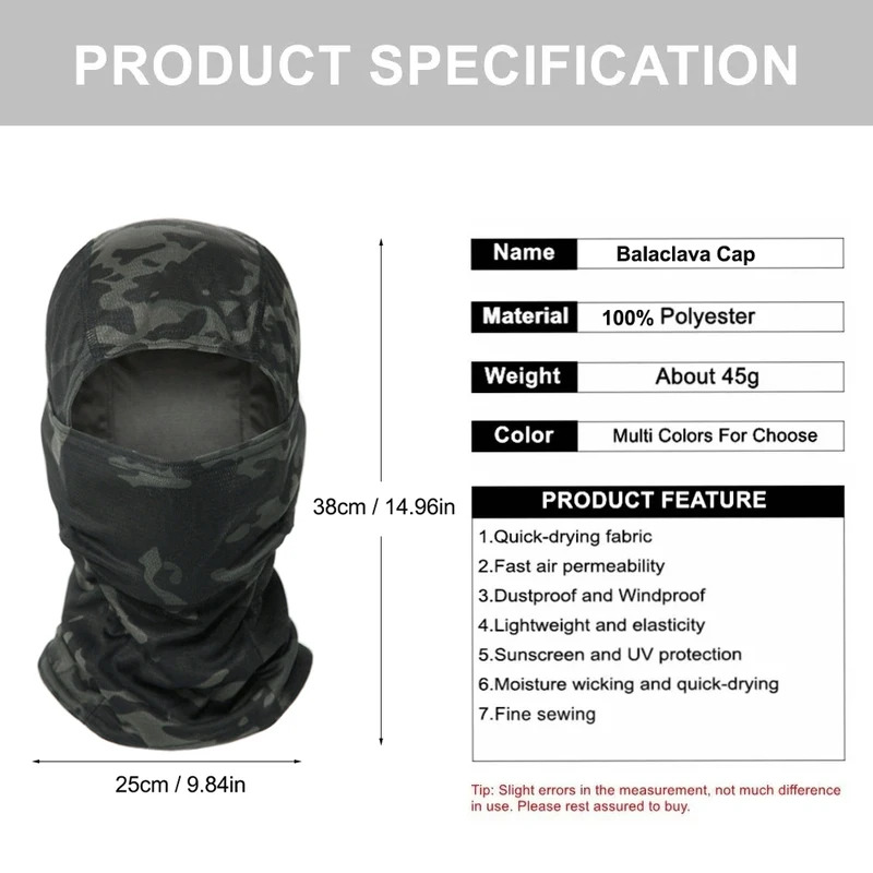 Kominiarka kamuflażowa, maska  – Balaclava Ski Mask recenzja i cena